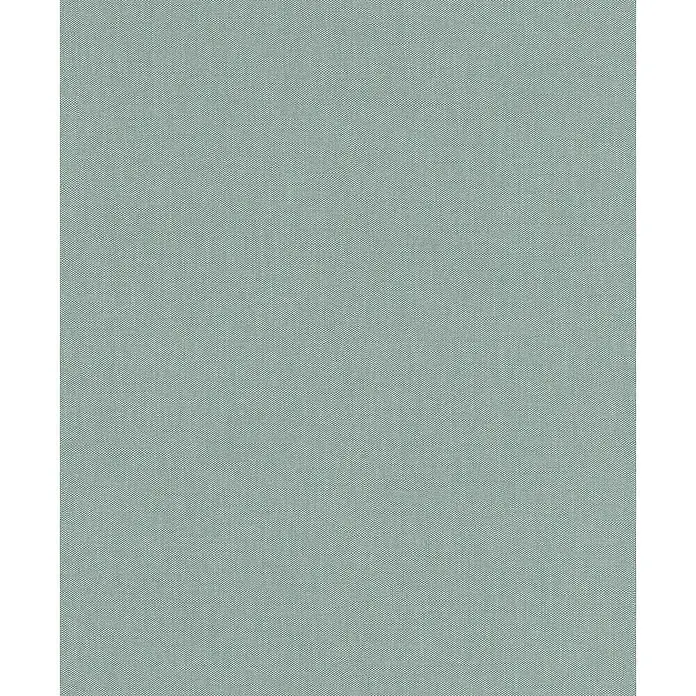 Rasch Color your life Vliestapete Struktur-Uni - Helltürkis, Uni, 10,05 x 0,53 m - Eine Nahaufnahme von hellblauem Stoff mit subtilem Gewebemuster, ideal als Hintergrund oder Textur.