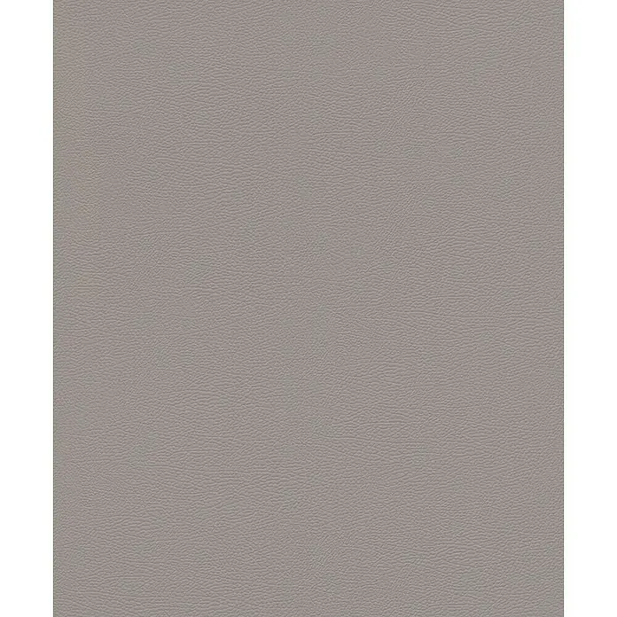 Rasch African Queen III Vliestapete Lederoptik - Hellgrau, Uni, 10,05 x 0,53 m - Nahaufnahme eines grauen Lederimitats mit feiner Narbenstruktur, ideal für Polsterarbeiten und stilvolle Designs.