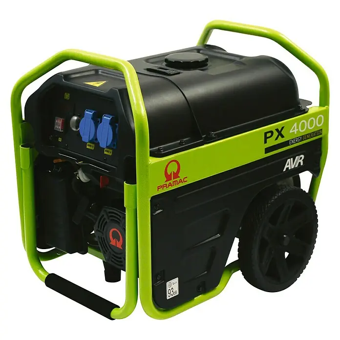 Pramac Generador PX4000 - 2,3 kW, Volumen del depósito: 18,5 l, Consumo: 1,29 l/h - Generador Pramac PX 4000: Generador robusto y fiable para la generación de energía en diversas aplicaciones.