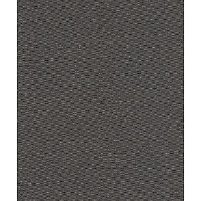 Rasch Color your life Vliestapete Struktur-Uni - Anthrazit, Uni, 10,05 x 0,53 m - Detailaufnahme eines grauen Stoffes, der eine feine, gleichmäßige Webstruktur zeigt, ideal für Hintergründe oder Textildesign.