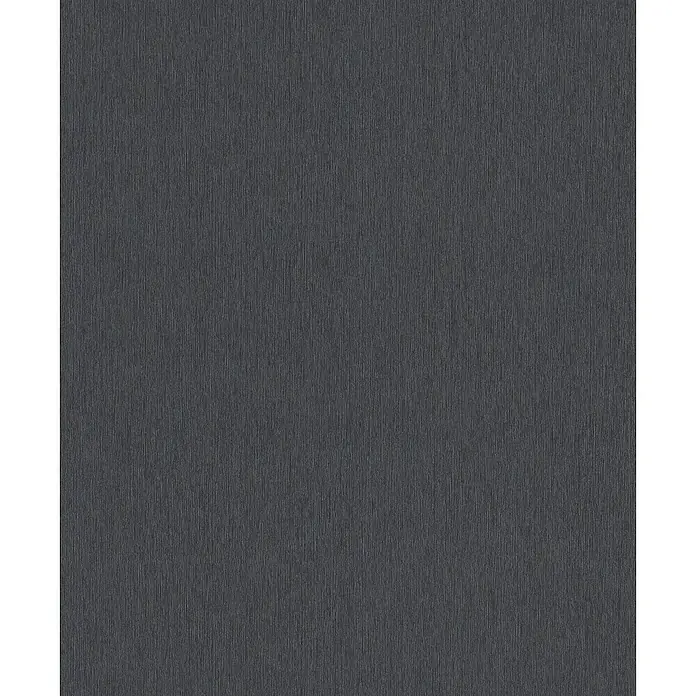 Rasch Sky Lounge Vliestapete Metallic-Uni - Dunkelblaugrau, Uni, 10,05 x 0,53 m - Graue Tapete mit feiner vertikaler Textur, ideal für moderne Wohnräume. Schlichtes Design für eine elegante Wandgestaltung.