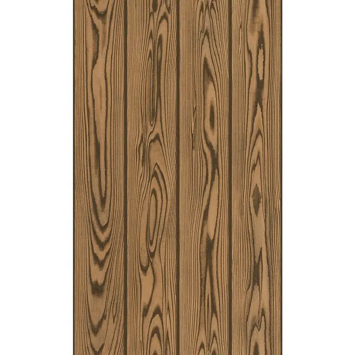 Rasch Factory V Vliestapete Holz - Eiche, Holzoptik, 10,05 x 0,53 m - Nahaufnahme von stilvollen Holzpaneelen, die Wärme und natürliche Eleganz mit ihrer Maserung und Textur ausstrahlen.