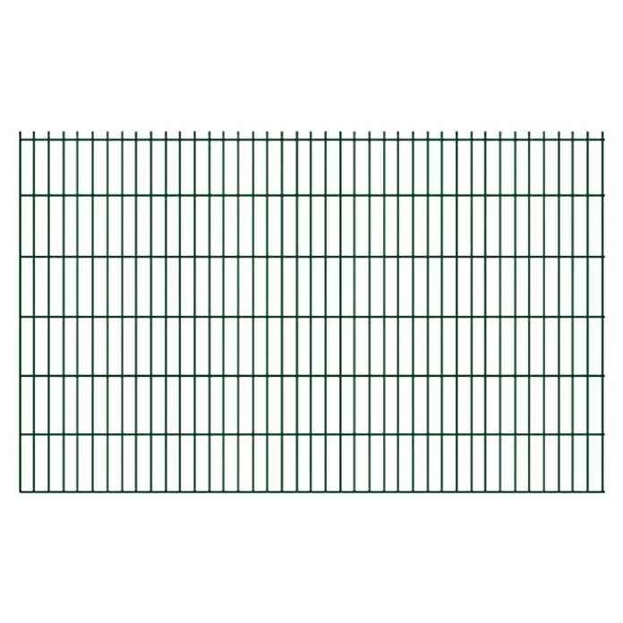 Kraus Mattenzaun - 201 x 123 cm, Grün - Dunkelgrünes geschweißtes Gitterzaunpaneel.