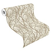 Rasch Tapetenwechsel Vliestapete Äste (Beige/Bronze, Floral, 10,05 x 0,53 m)