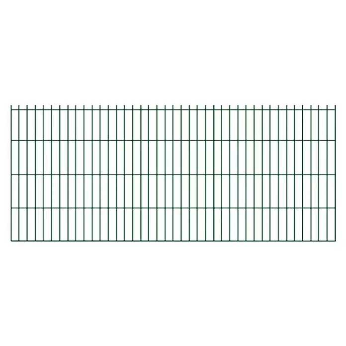 Kraus Mattenzaun - 201 x 83 cm, Grün - Grünes Drahtgitterzaunfeld mit rechteckigem Gittermuster.