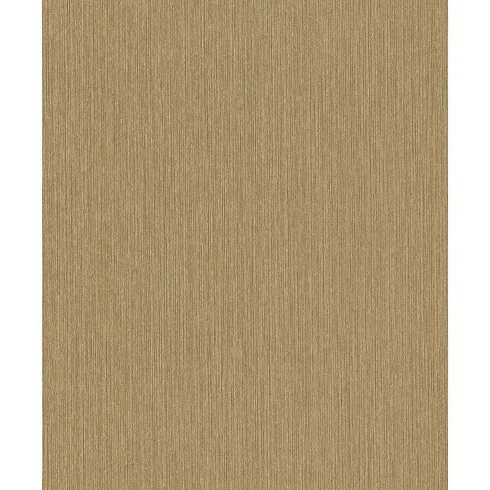 Rasch Curiosity Vliestapete Längsstruktur-Uni - Gold, Uni, 10,05 x 0,53 m - Goldfarbene Vinyltapete mit feiner Textur und subtilen vertikalen Linien, die jedem Raum Wärme verleiht. Ideal für Akzentwände oder ganze Räume.