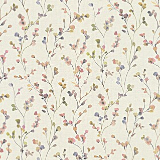 Rasch Country Charme Vliestapete Zweige (Altrosa, Floral, 10,05 x 0,53 m)