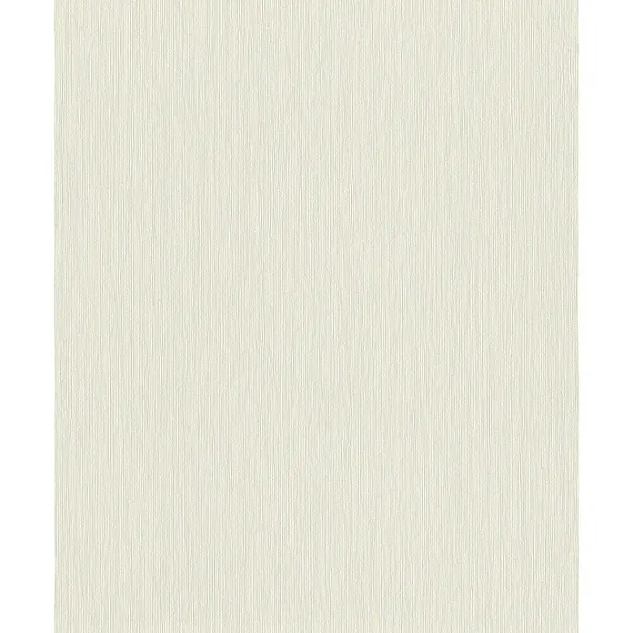 Rasch Curiosity Vliestapete Längs-Uni - Offwhite, Uni, 10,05 x 0,53 m - Strukturierte, hellbeige Tapete mit feinen vertikalen Linien, ideal für eine dezente Wandgestaltung und stilvolle Innenräume.
