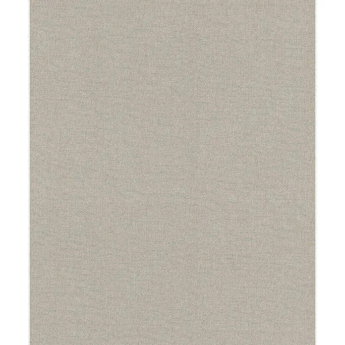 Rasch Color your life Vliestapete Struktur-Uni - Dunkelbeige, Uni, 10,05 x 0,53 m - Nahaufnahme eines beigen Stoffes mit feiner Textur, ideal für Polsterarbeiten oder Vorhänge. Vielseitig und zeitlos im Design.