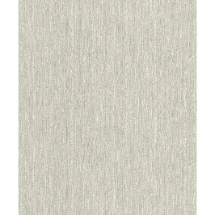 Rasch Sky Lounge Vliestapete Metallic-Uni - Beigegrau, Uni, 10,05 x 0,53 m - Nahaufnahme einer Tapete mit vertikaler Textur in einem hellen, neutralen Farbton, ideal für subtile Wandgestaltungen.