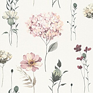 Rasch Kids World Vliestapete Blumen (Hellpink, Floral, 10,05 x 0,53 m)