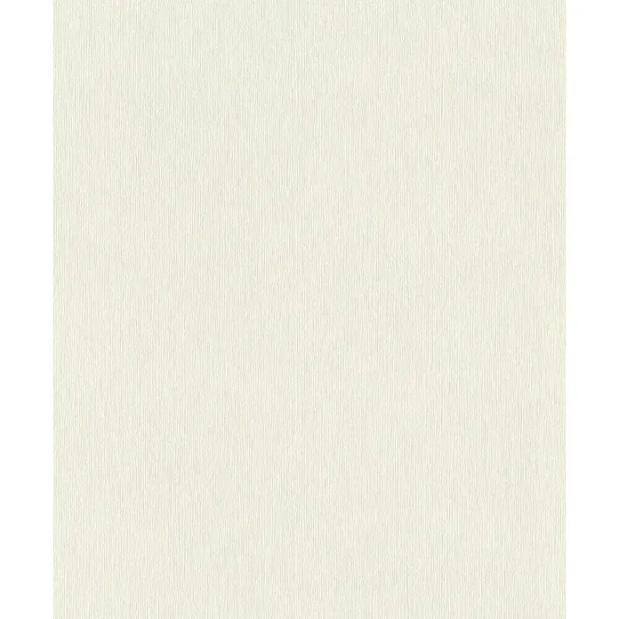 Rasch Sky Lounge Vliestapete Metallic-Uni - Perlmutt, Uni, 10,05 x 0,53 m - Detailaufnahme einer strukturierten, cremefarbenen Tapete, die eine subtile Textur und Wärme in jeden Raum bringt.