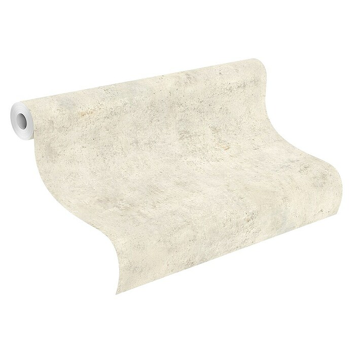 Rasch Vliestapete Beton (Creme, 10,05 x 0,53 m)