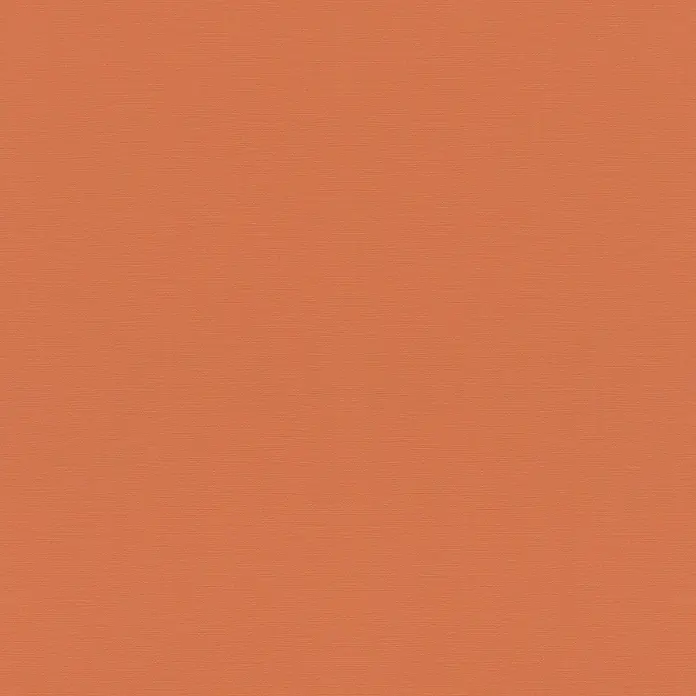 Rasch Tropical House Vliestapete - Dunkelorange, Uni, 10,05 x 0,53 m - Detailaufnahme eines strukturierten, orangefarbenen Textilhintergrunds, ideal für Designprojekte mit warmen Farbtönen und texturierter Oberfläche.