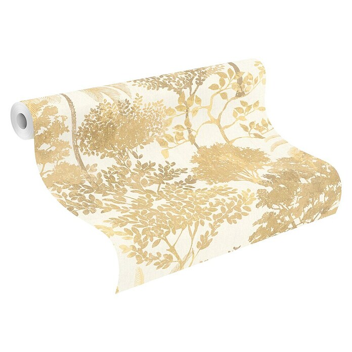 Rasch Symphony Vliestapete Nature (Gelbgold, Floral, 10,05 x 0,53 m) | BAUHAUS