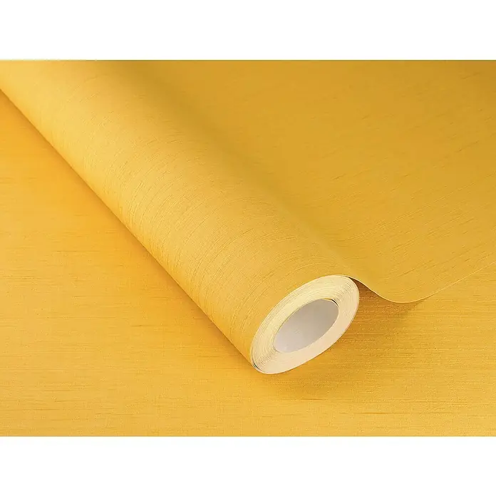 Rasch Wall Textures VI Vliestapete Struktur-Uni - Ocker, Uni, 10,05 x 0,53 m - Eine Rolle goldgelber Vliestapete mit subtiler Textur, ideal für die Wandgestaltung und Raumverschönerung.