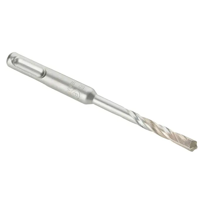 DeWalt Broca para hormigón y mampostería DT9514-QZ - 1 ud., Diámetro de la broca: 6 mm - Primer plano de una broca, ideal para taladrar hormigón u otros materiales duros, de color plateado y de alta calidad.