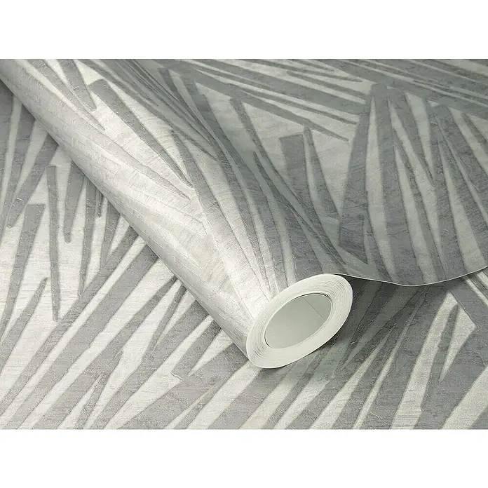 Rasch Sky Lounge Vliestapete Mikado - Silbergrau, Grafisch, 10,05 x 0,53 m - Rolle der grauen geometrischen Tapete, die ein modernes und elegantes Design für jeden Raum bietet.