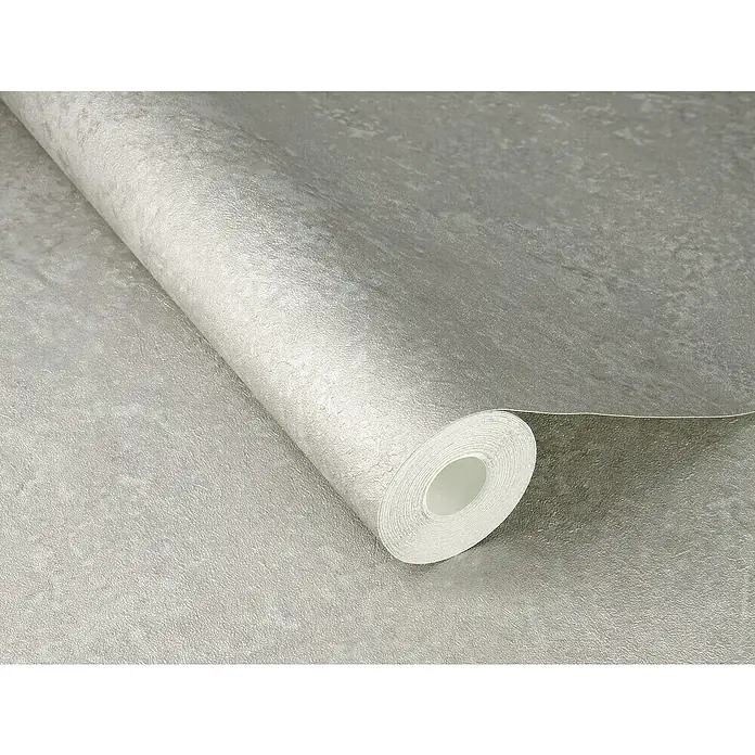 Rasch Factory V Vliestapete Metalloptik - Silbergrau, Uni, 10,05 x 0,53 m - Rolle silberner Strukturtapete mit einem subtilen, modernen Design. Ideal für Wohnräume, die eine elegante Note suchen.