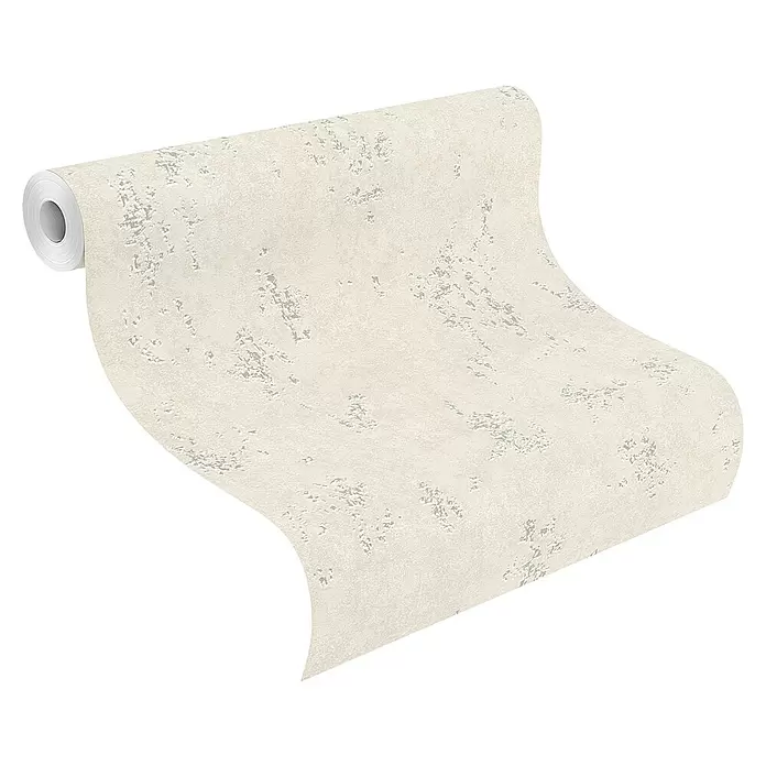 Rasch Color your life Vliestapete Uni-Struktur - Hellbeige, Steinoptik, 10,05 x 0,53 m - Rolle hellbeiger Tapete mit einem dezenten Strukturmuster.