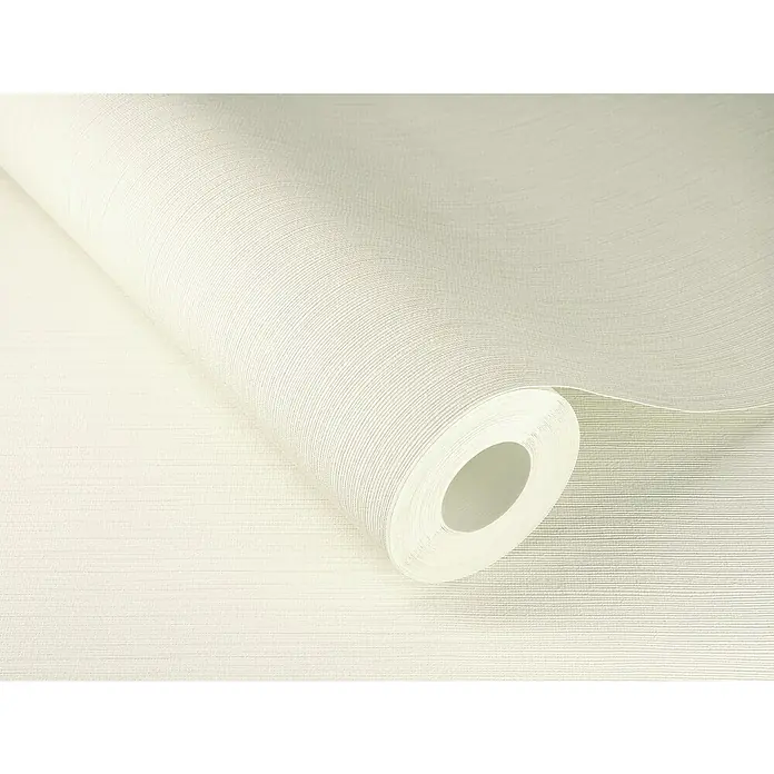 Rasch Curiosity Vliestapete Längs-Uni - Offwhite, Uni, 10,05 x 0,53 m - Eine Rolle Vinyltapete mit horizontaler Textur in sanften Beigetönen, perfekt für ein elegantes und modernes Interieur.