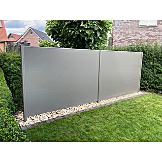 Kraus Dino Pro Sichtschutzelement Dino Protect Basis-Set (B x H: 240 mm x 180 cm, Quartzgrau)