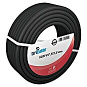 Bricable Cable eléctrico H05VV-F2x1,5 (H05VV-F2x1,5, 5 m, Negro, Redondeada)