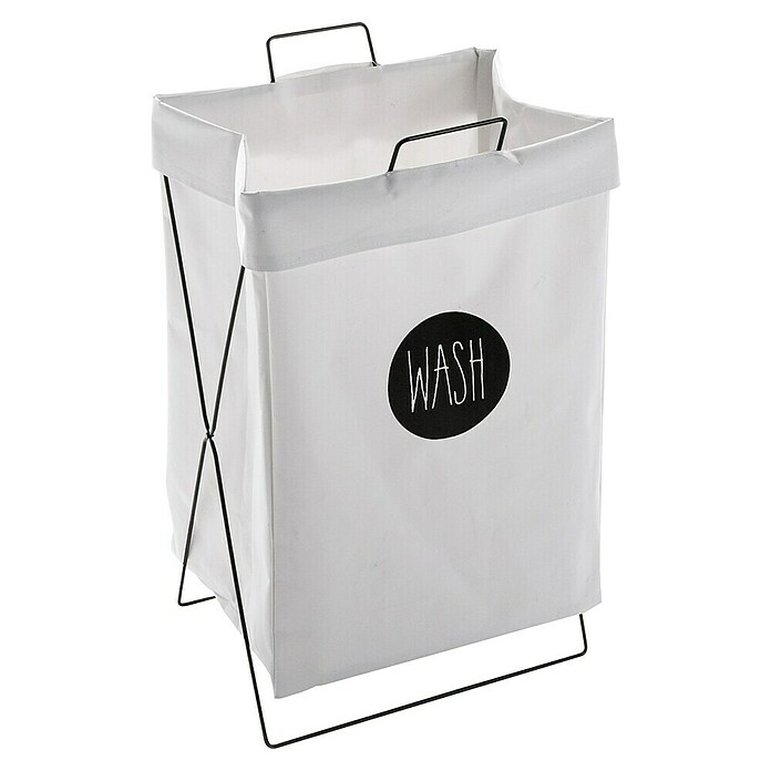 Versa Cesta para la ropa Minimal (L x An x Al: 28 x 36 x 58 cm, Blanco) | BAUHAUS