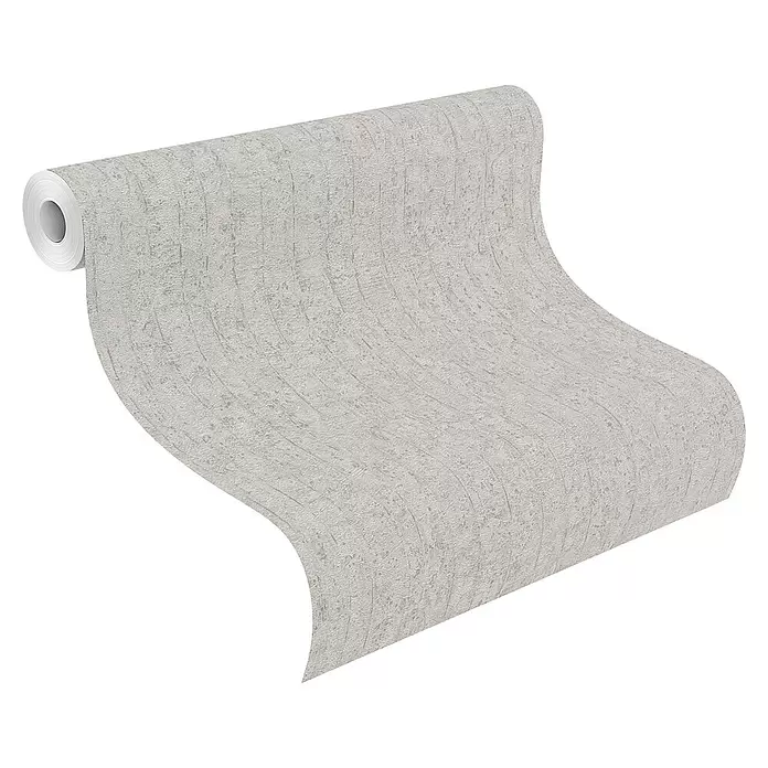 Rasch Factory V Vliestapete Betonoptik-Uni - Greige, Steinoptik, 10,05 x 0,53 m - Strukturierte hellgraue Tapetenrolle.