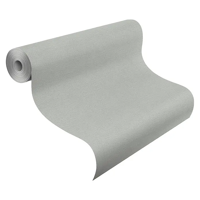 Rasch Country Charme Vliestapete Textil-Uni - Graublau hell, Uni, 10,05 x 0,53 m - Eine Rolle graue Textiltapete. Perfekt für moderne Innenräume, verleiht Wärme und Struktur an jede Wand. Strapazierfähig und stilvoll.