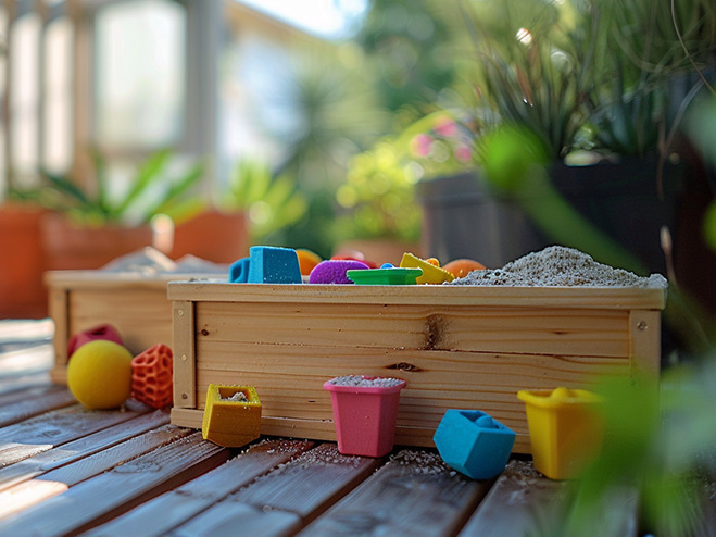 Sandkasten auf Balkon