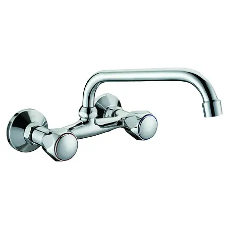 Grifo de cocina bimando de pared Aida