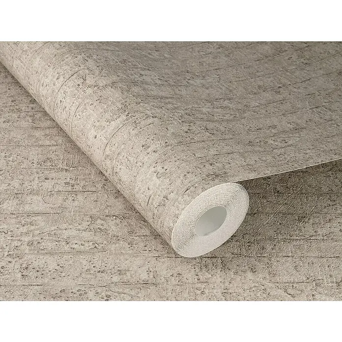 Rasch Factory V Vliestapete Betonoptik-Uni - Taupe, Steinoptik, 10,05 x 0,53 m - Rolle der grauen Backsteintapete, die eine realistische und moderne Wandstruktur bietet.\n