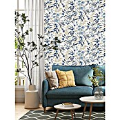 Rasch Symphony Vliestapete Blumen (Hellblau, Floral, 10,05 x 0,53 m) | BAUHAUS