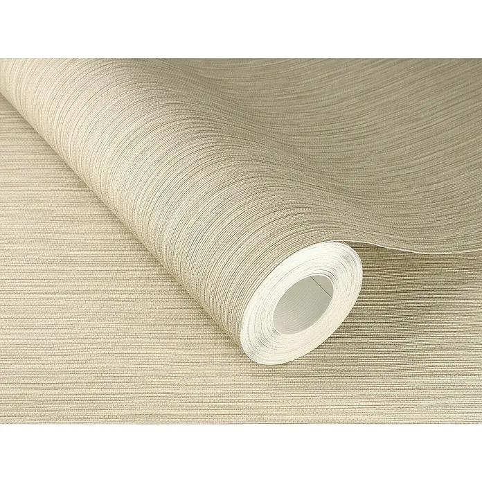 Rasch Curiosity Vliestapete Längs-Uni - Faux, Uni, 10,05 x 0,53 m - Rolle beiger, strukturierter Vinyltapete. Eine stilvolle und strapazierfähige Wandbekleidung für ein gemütliches Ambiente mit horizontaler Linienstruktur.