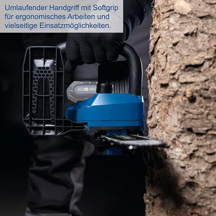 Scheppach IXES 20V Akku-Kettensäge C-CS254-X - 20 V, Li-Ionen, Ohne Akku, Schwertlänge: 25,4 cm - Akku-Kettensäge mit umlaufendem Handgriff für ergonomisches Arbeiten und vielfältige Einsatzmöglichkeiten.