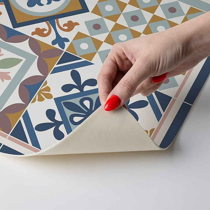 Alfombra de vinilo Carmina (Azul, 200 x 60 cm, PVC) | BAUHAUS