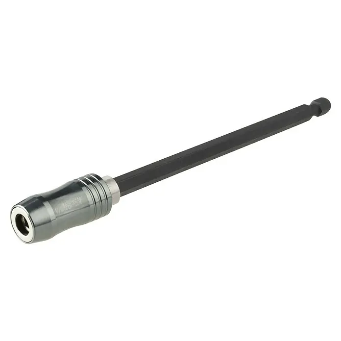 Wolfcraft Bithalter - Länge: 150 mm, ¼″ Sechskant - Dieses Bild zeigt einen magnetischen Bithalter mit Sechskantschaft. Ideal für Schraubarbeiten, die eine hohe Präzision erfordern.