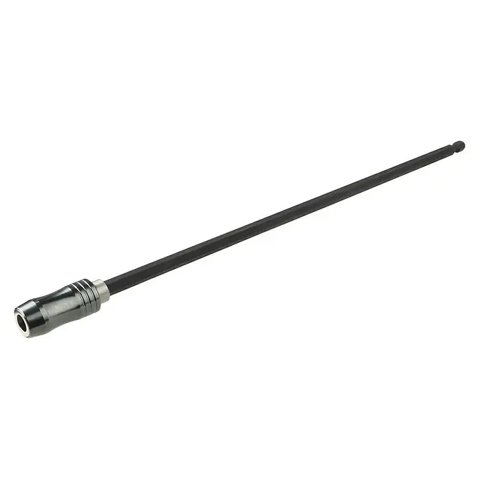Wolfcraft Bithalter - Länge: 300 mm - Abgewinkelter Kugelkopf-Inbusschlüssel mit langem Schaft für schwer zugängliche Schrauben. Der ergonomische Griff sorgt für sicheren Halt beim Arbeiten.