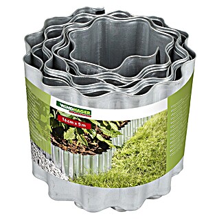 Windhager Rasenkante Classic (Grau, Stahl, L x H: 5 m x 16 cm)