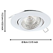 Eglo Set okroglih LED vgradnih svetilk Tedo 1  (4,8 W, Bela, Toplo bela) | 3065 - Einbauleuchten Komplettset | CACK - Downlights | CAC - Indoorleuchten | CA - Beleuchtung | C - Elektro | BAUHAUS