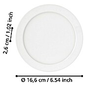 Eglo Fueva 5 LED okrogla vgradna svetilka  (11 W, Nevtralno bela, Ø x V: 16,6 x 2,5 cm) | Vgradni žarometi | Reflektorji in žarometi | Svetila | Elektro in svetila | Izdelki | BAUHAUS