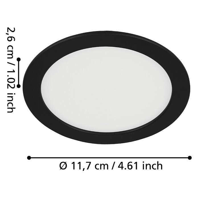 Eglo Fueva 5 LED okrogla vgradna svetilka  (5,5 W, Nevtralno bela) | Vgradni žarometi | Reflektorji in žarometi | Svetila | Elektro in svetila | Izdelki | BAUHAUS