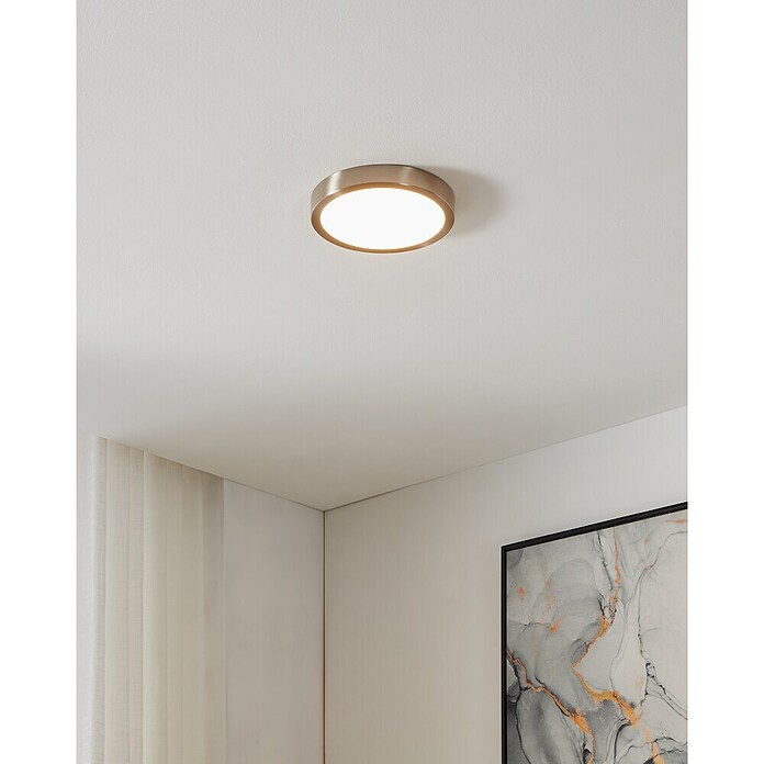 Eglo Led-plafondlamp Fueva-Z (Ø x h: 21 x 2,8 cm, Grijs, IP44) | BAUHAUS