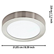 Eglo Led-plafondlamp Fueva-Z (Ø x h: 21 x 2,8 cm, Grijs, IP44) | BAUHAUS