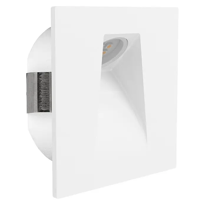 Eglo LED-Einbauspot Mecinos - Weiß, L x B x H: 80 x 80 x 3 mm, Warmweiß - Quadratische LED-Wandleuchte in Weiß. Elegantes Design für Innenräume, energiesparende Beleuchtung, moderne Optik.