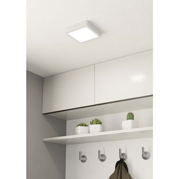 Eglo Led-plafondlamp FUEVA 5 (l x b x h: 16 cm x 16 cm x 2,8 mm, Wit) | BAUHAUS