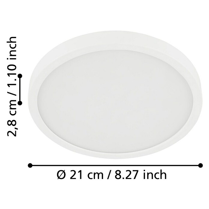 Eglo Led-plafondlamp FUEVA 5 (l x b x h: 21 x 21 x 2,8 cm) | BAUHAUS