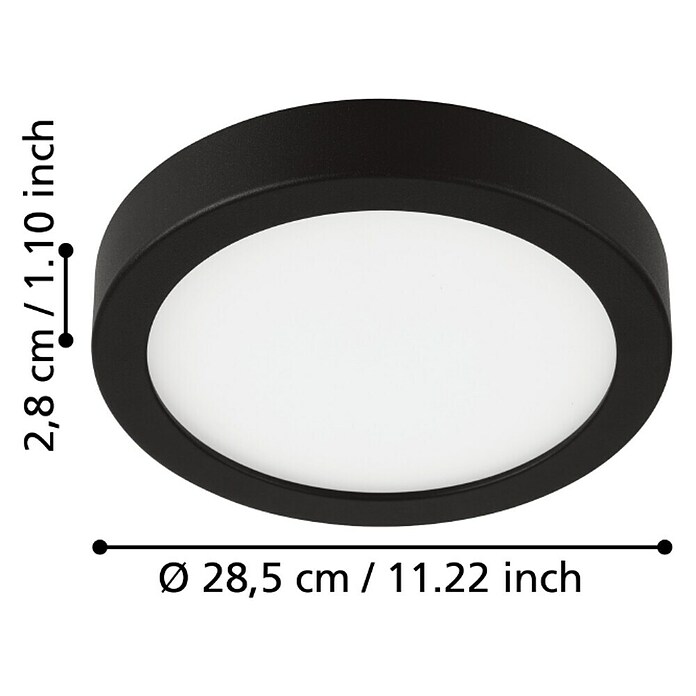 Eglo Led-plafondspot FUEVA 5 (l x b x h: 28,5 x 28,5 x 2,8 cm) | BAUHAUS