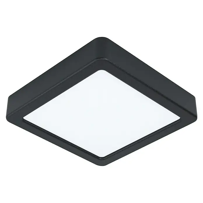 EGLO Fueva 5 Led-inbouwspots, set van 3 led-inbouwspots, diameter 8,6 cm, van staal en kunststof lichtvlakken, 3 led-inbouwlampen in zwart, wit, plat, lage inbouwdiepte 26 mm, warmwit